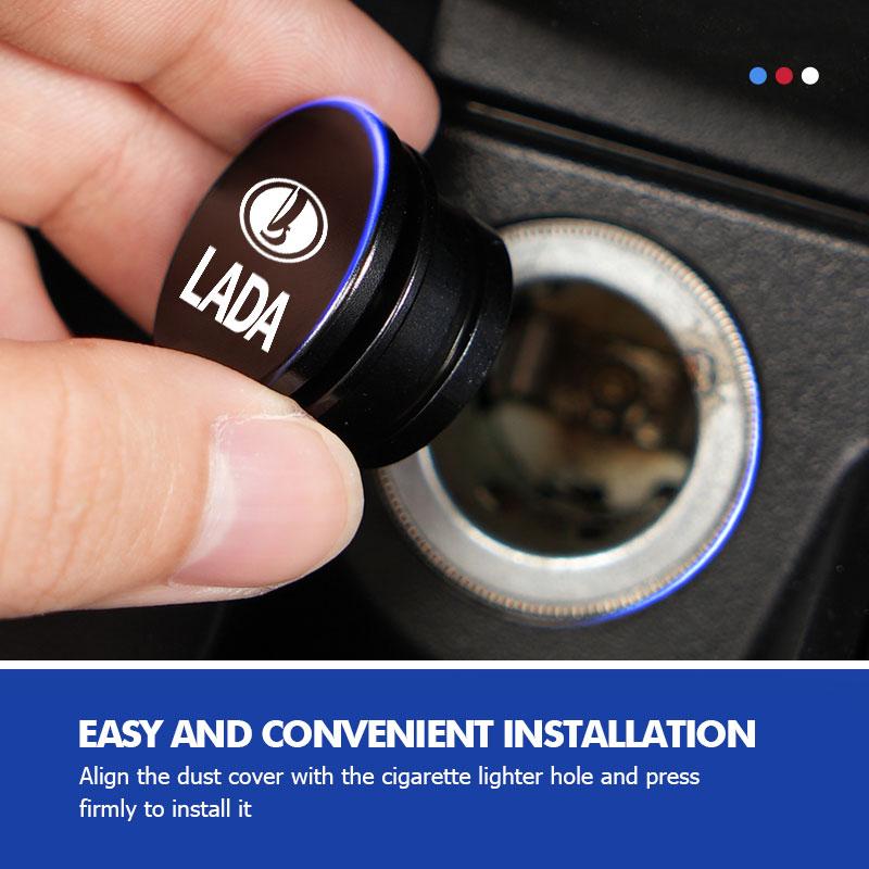 For Lada Universal Car Cigarette Lighter Cap Eject Button Dust Cover Vesta Granta Vesta Niva 4X4 Largus Vaz Samara 2110