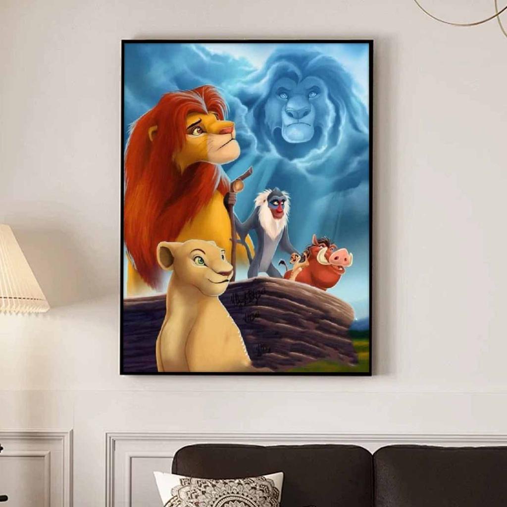 5D Diy Diamond Painting The Lion King and His Friends Full Drill Rhinestones Mosaic Embroidery Handmade Products Home Decor Gift