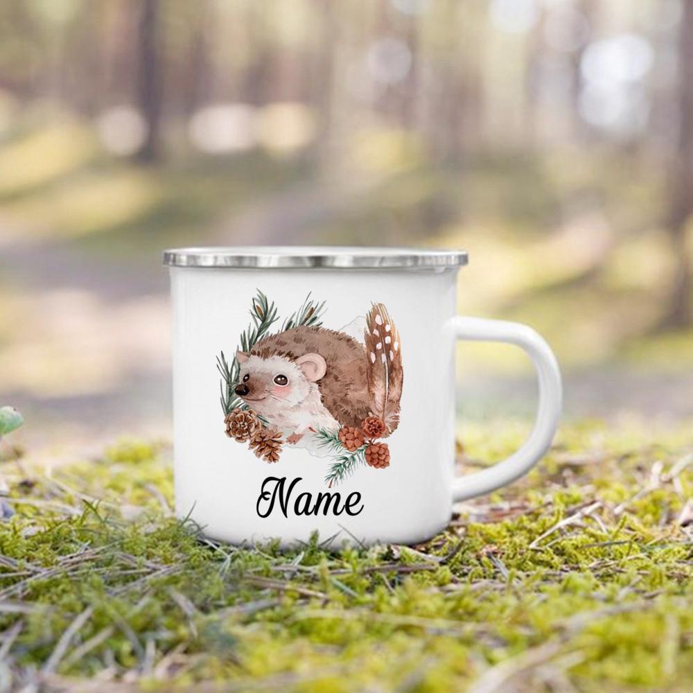 Personalized Animal with Name Cup Children Jungle Wild Party Juice Milk Mug Boys Girls Handle Cups Birthday Favors Gift for Kids