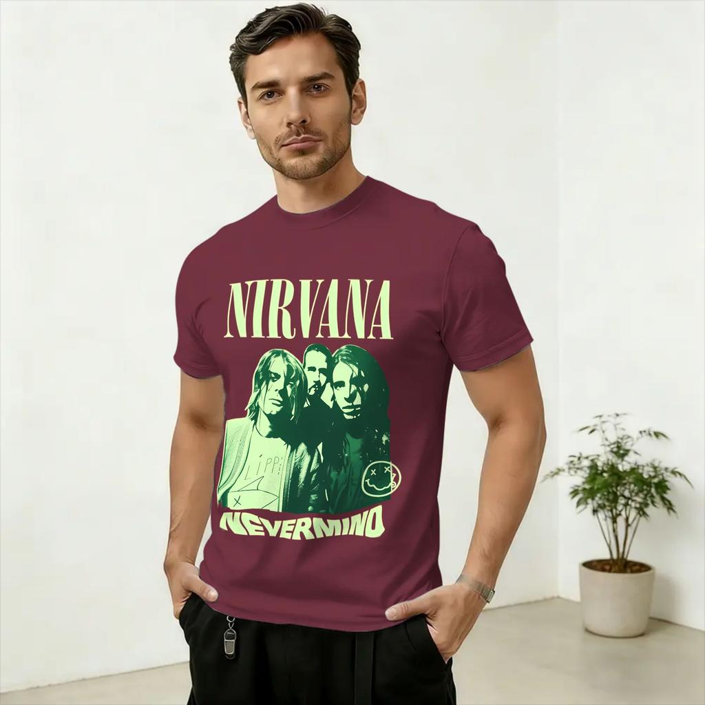 Casual Nirvanaed TShirts Unisex Round Collar Pure Cotton T Shirt Short Sleeve Tee Shirt Gift Idea Clothing