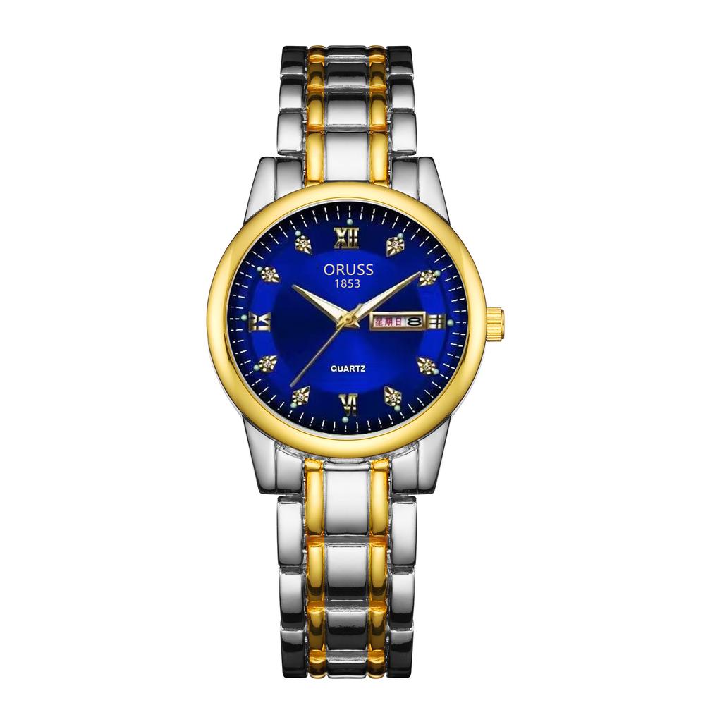 Ladies Automatic Non-Mechanical Waterproof Men'S Watch Steel Belt Double Calendar Quartz Electronic Watch Fashion Watch