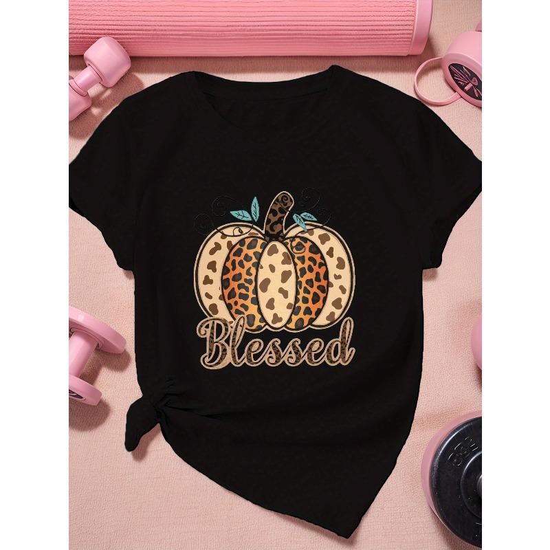 

Pumpkin Cheetah Women s Plus Size Sports Short Sleeve T-Shirt S чёрный