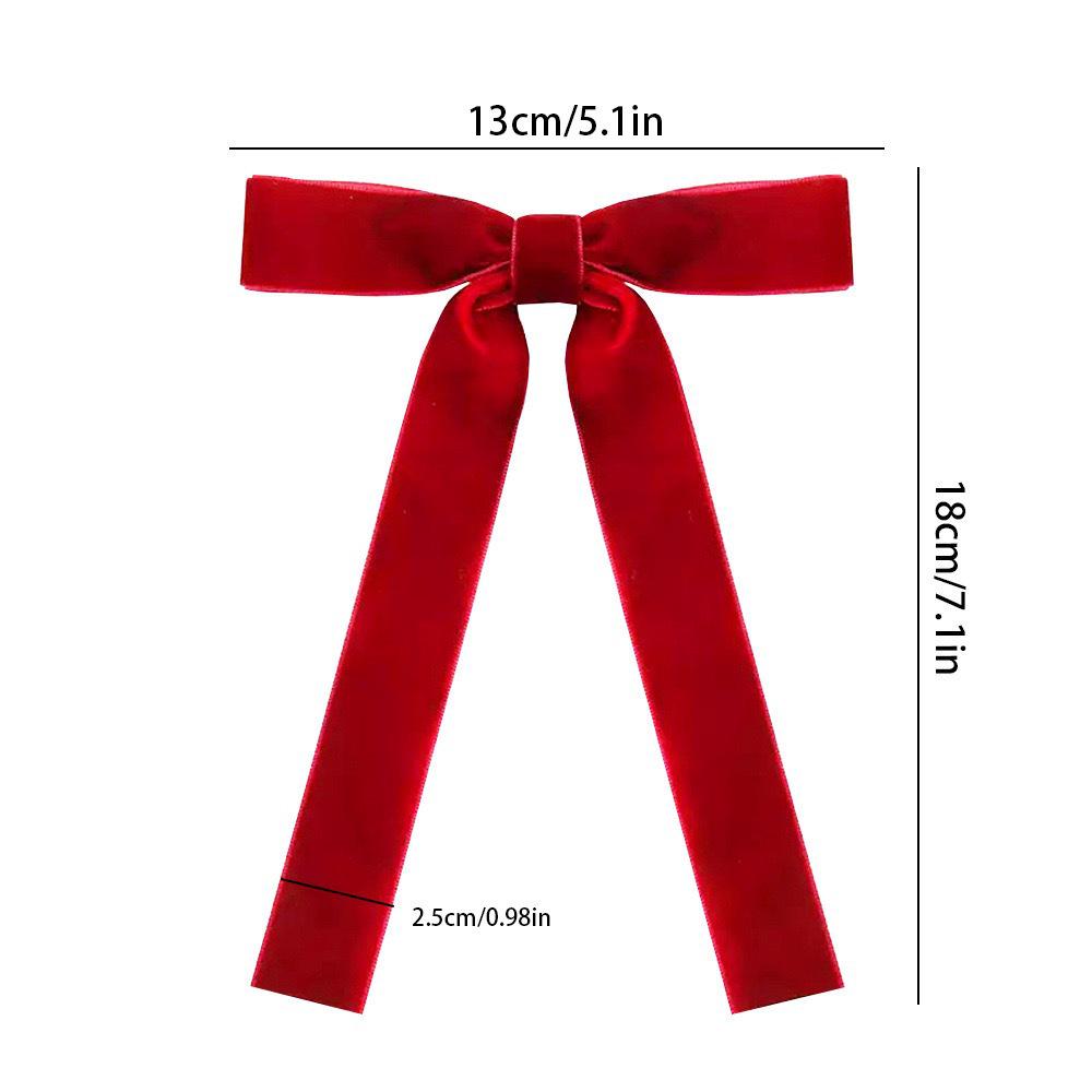 Velvet Bow Pendant Christmas Tree & Wreath Ornament - 2.5cm