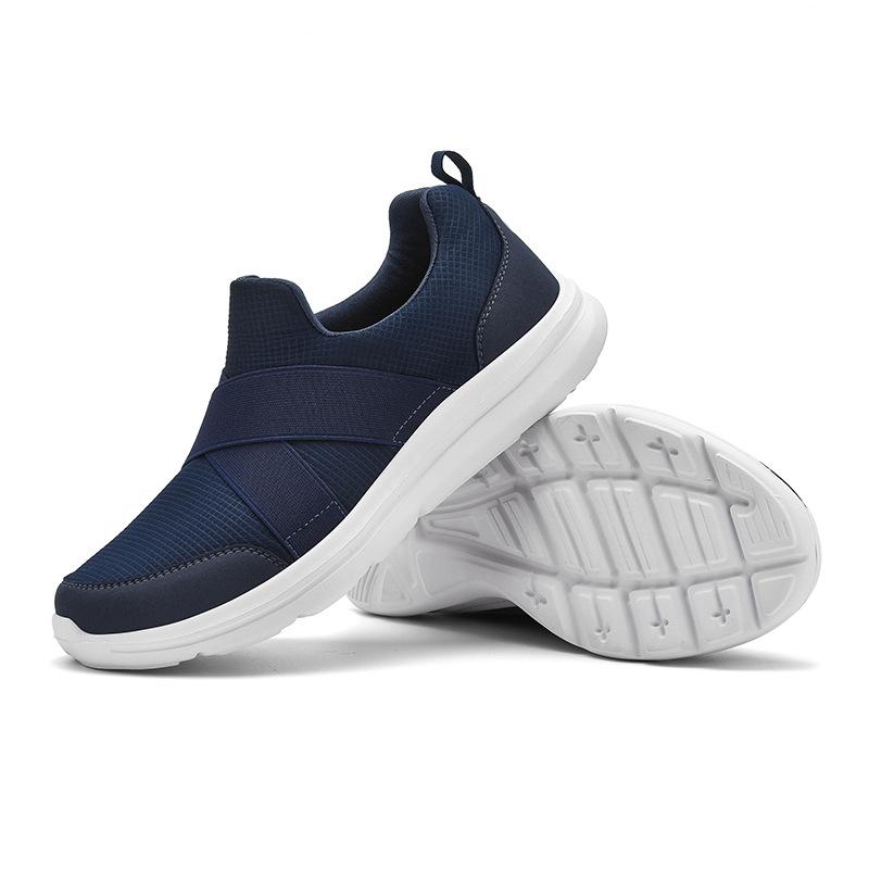 

Elastic band Velcro breathable men s shoes fashion sports casual shoes one pedal leather mesh European station spring and autumn 47