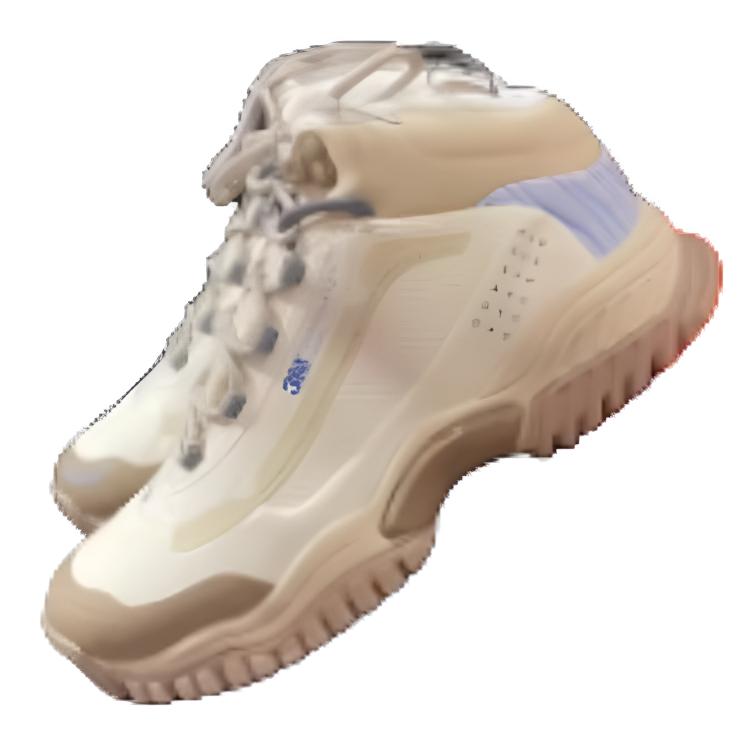 Li Ning Bahu Lite Round Toe Shock Absorbing Wear Resistant Low Top Casual Shoes Men sneakers Vanilla-White AGLS103-1