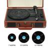 33/45/78 RPM Vintage Brown Wireless bluetooth ortable Suitcase Turntable Vinyl Record Phone Player Aux-in Line-out Hot 100-240V 35x25.5x12cm