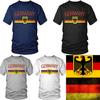 Almanya Bayrağı Kartal Arması Kick Boks Muay Thai Tişört Grafik Retro Vintage 3D Baskı Erkek Kadın Unisex Kısa Kollu Yuvarlak Yaka