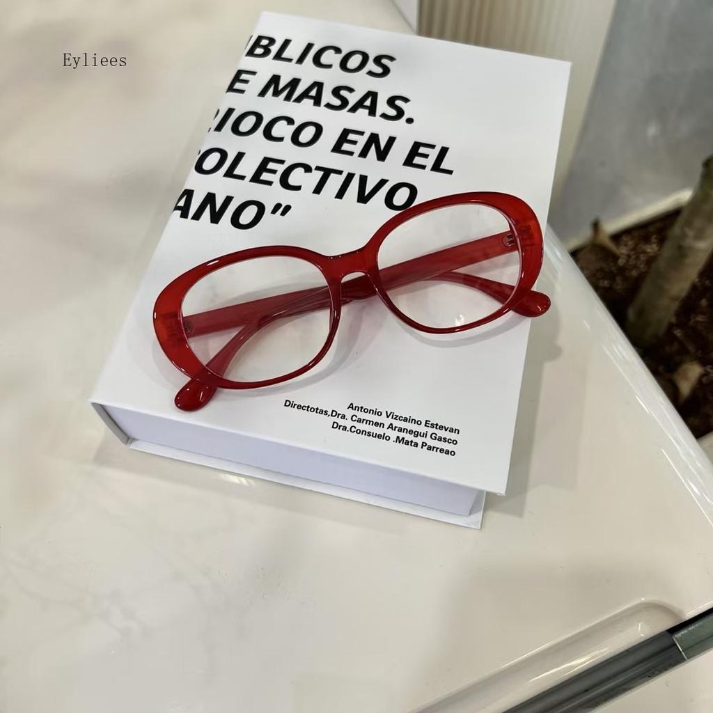 Glasses Women Retro Oversized Square Frame Eyewear Fashion Black Red Spectacles Anti Blue Light Computer Reading Eyeglasses