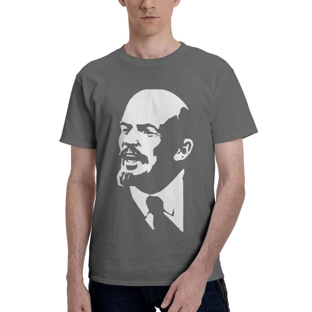 Lenin 100 Baumwolle Lässig Atmungsaktiv Bequem Herren Kurzarm T-Shirt Herren Geschenke