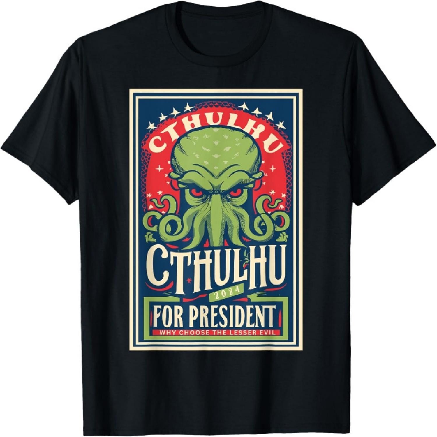Cthulhu For President 2024 Vintage - Vote So Death May Die T-Shirt XXXXXL разноцветный