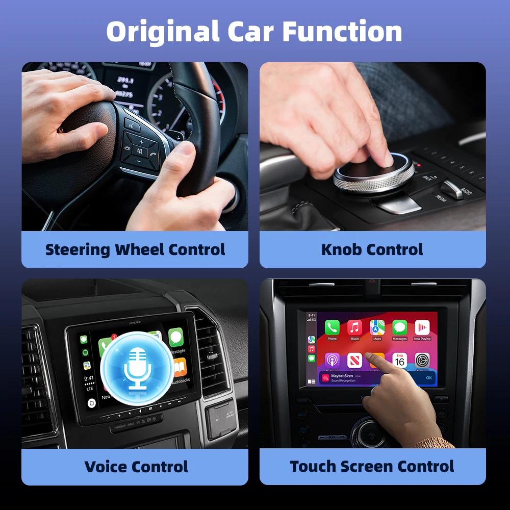 2in1 Wired To Wireless CarPlay Dongle Android Auto Adapter USB Dongle Mini AI Box Plug and Play for OEM Car Connection