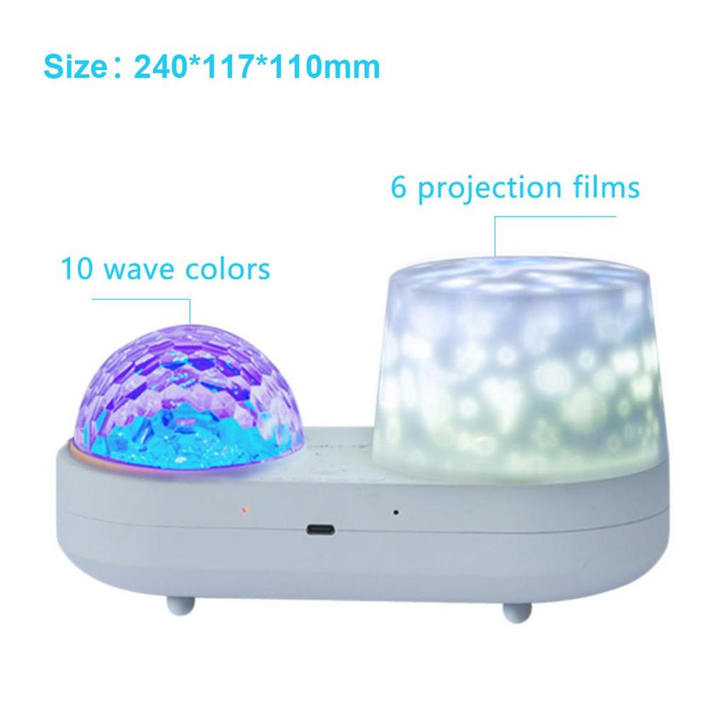 USB Ocean Wave Jellyfish Light Projector Star Galaxy Night For Kids Led Lamp Rotating With Timer Bedroom Projection Lights Room