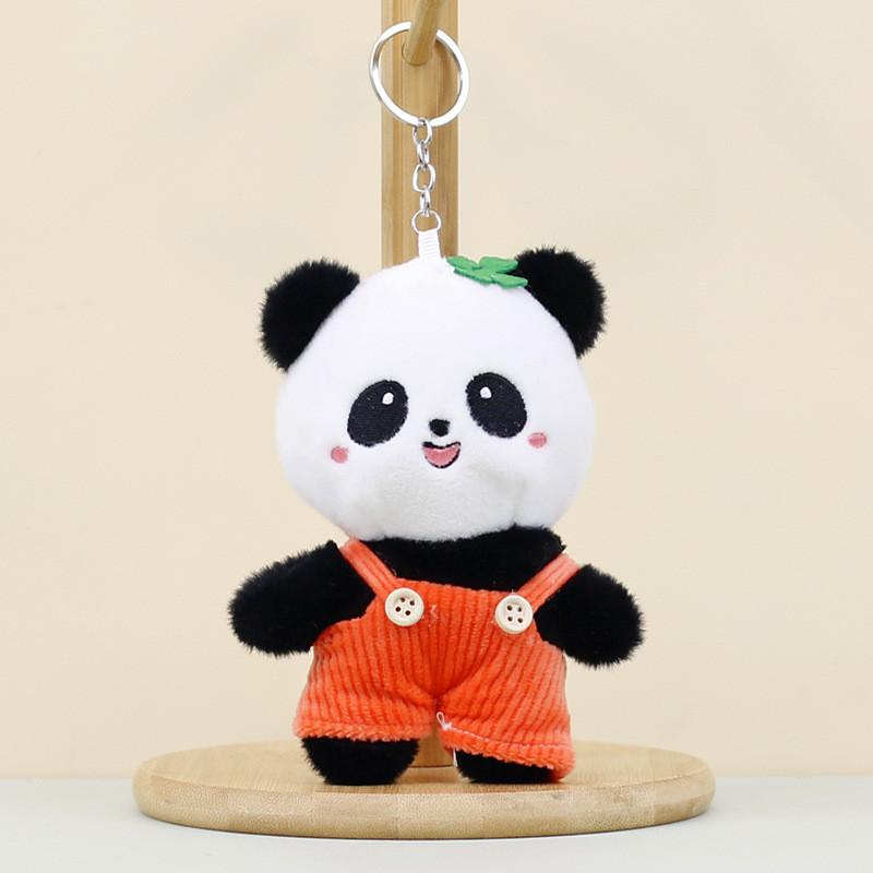 Adorable Panda Plush Toy Keychain Cute Animal Figure With Short Plush And Pp Cotton Filling