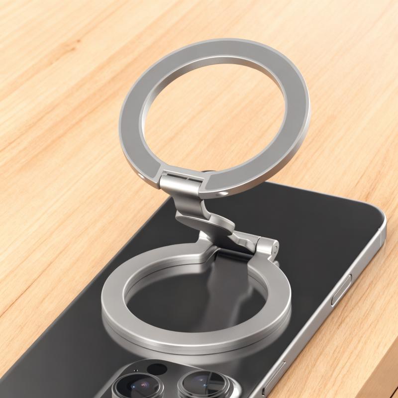 Double Magnetic Cell Phone Ring Holder Compatible with iPhone Series Removable Cell Phone Grip Kickstand