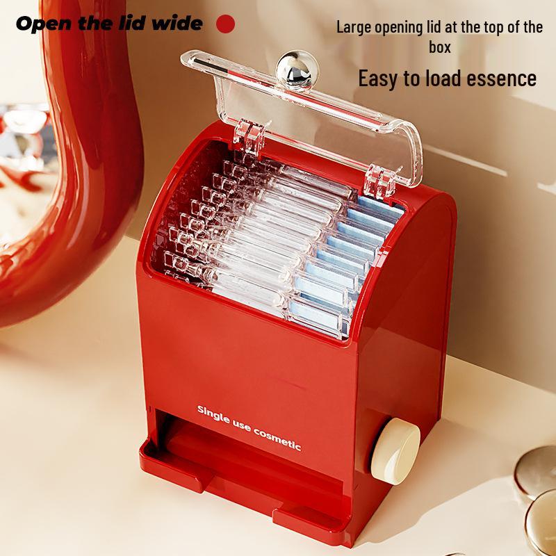 

Rotatable Desktop Skincare & Cosmetics Organizer Box красный/белый