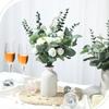 Golden Multicolor Artificial Eucalyptus Leaves Faux Greenery Boughs Wedding Bride Bouquet Home Vase Table Diy Decor Trim Props