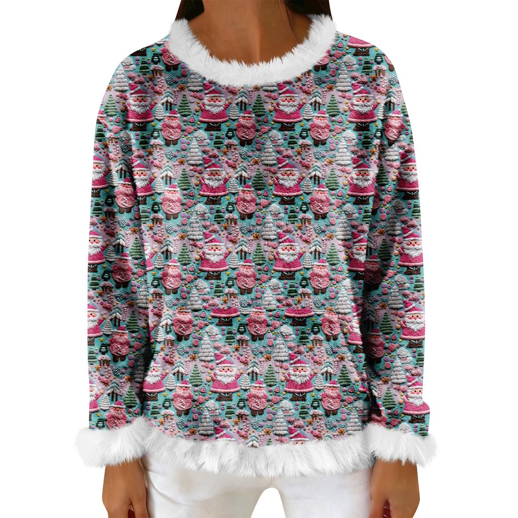 Dámská ležérní fleecová mikina s dlouhým rukávem a kulatým výstřihem, ležérní, pohodlná, volného střihu, lehká dámská flanelová mikina