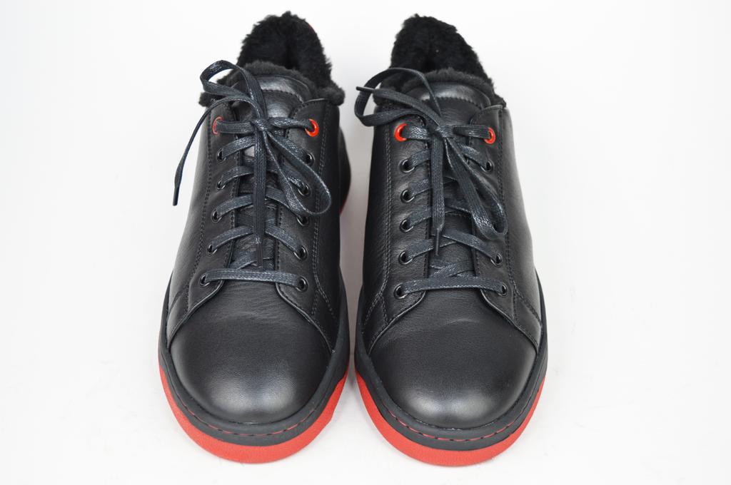 Turnschuhe Winter Kadar 3778644 40 Schwarz mit rotem Leder