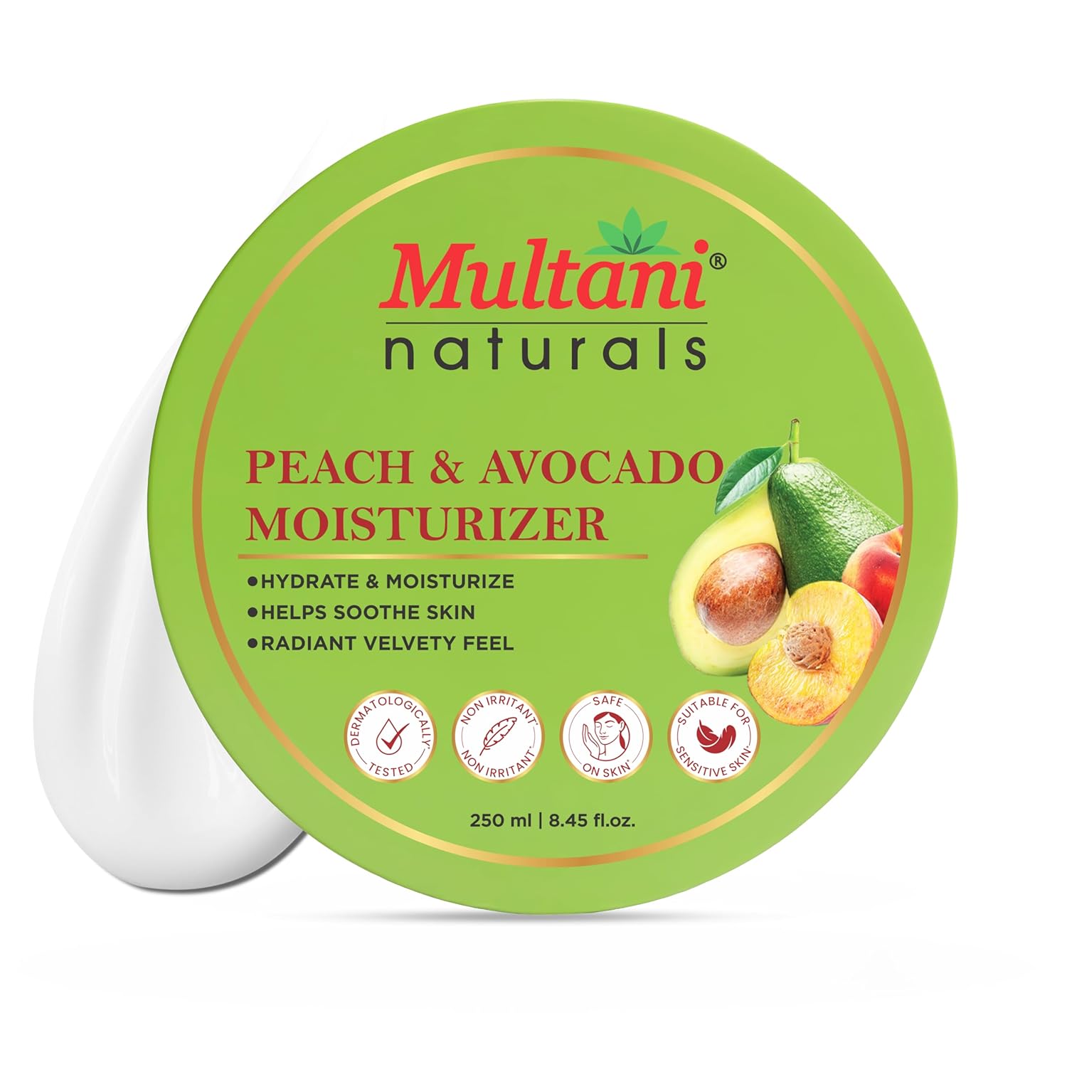 

Multani Naturals Персиково-авокадовый увлажняющий крем 250 мл Глубокое увлажнение Для всех типов кожи Смягчение Гладкая кожа