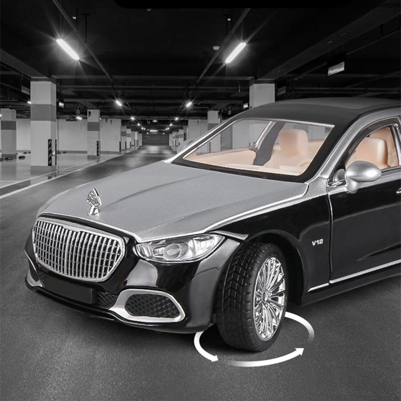 1/24 Maybach S680 Alloy Diecasts Toy Vehicles Metal Car Model Sound and Light Shock Absorbers Collection Boy for Childrens Gifts
