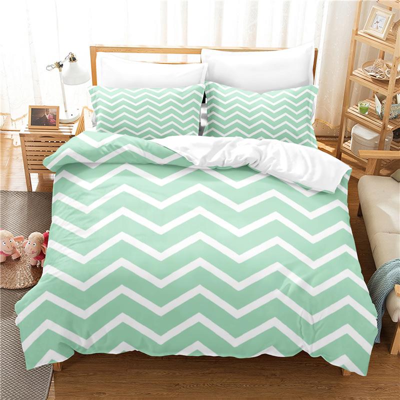 New Bedding Set Simple Plain Duvet Cover King Size Super Soft Comfortable Light Green Bedclothes Ropa De Cama Bed Set Full Size