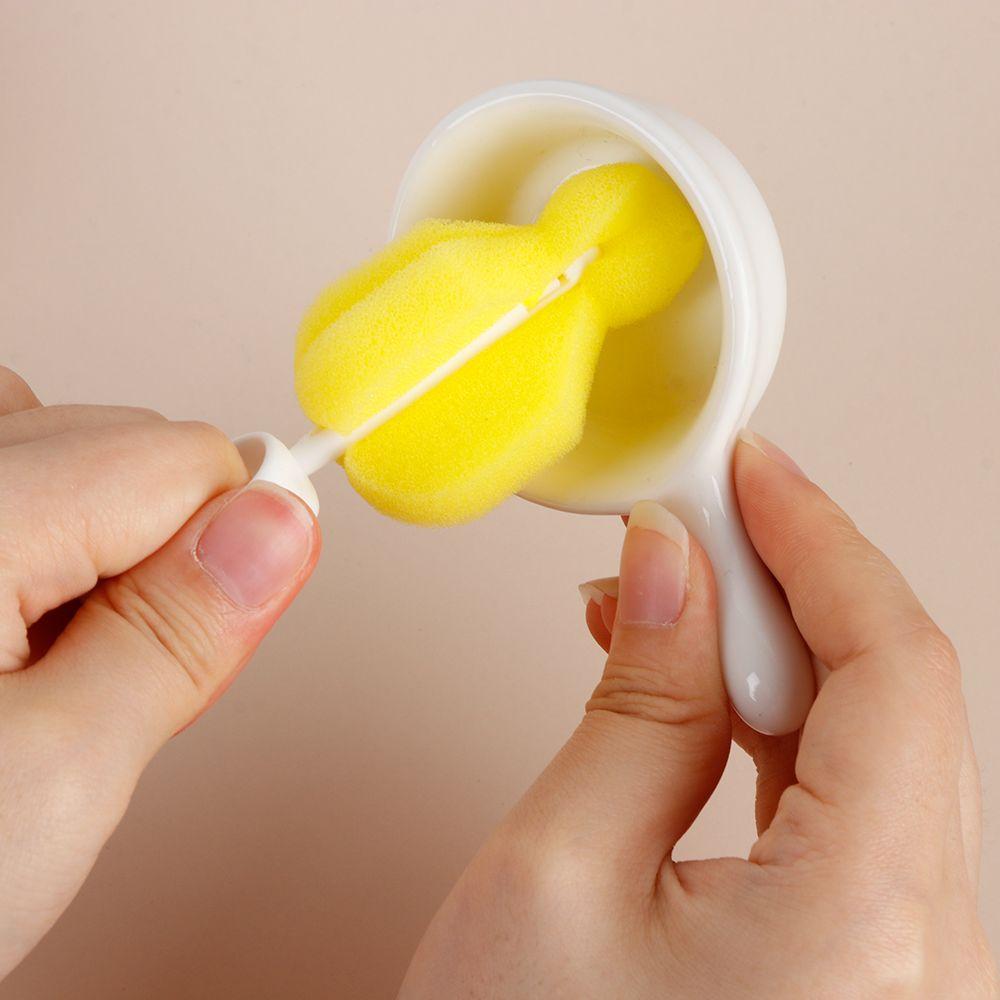 7pcs Home Spout Cup 360-degree Bottle Brush Baby Nipple Rotating Clean Sponge