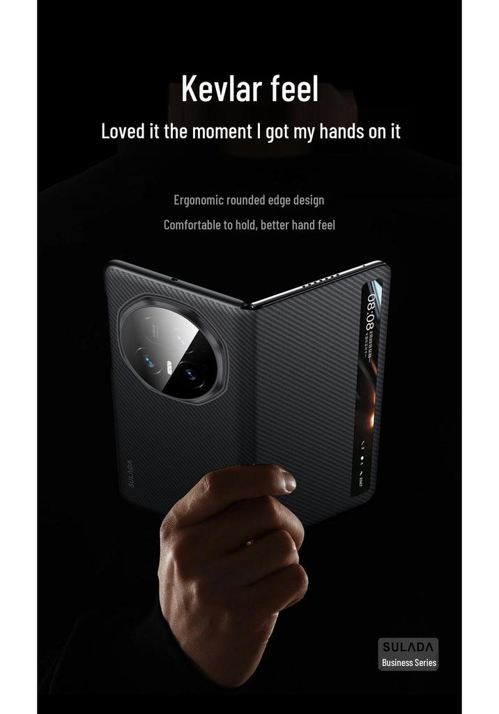 Honor MagicV6/V5 Phone Case: New Kevlar Magnetic Smart Flip Cover with Full Lens Protection.