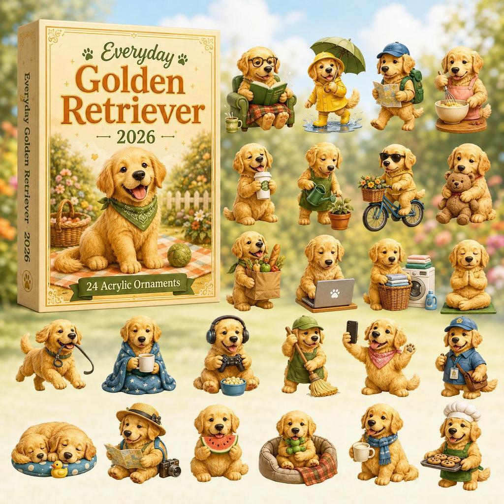 Generic Dog Christmas Advent Calendar 24 Days Cute Puppy Figurine Countdown Blind Box Holiday Home Desktop Decoration Gift