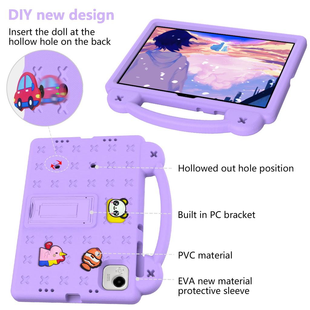 Built-Kickstand Case For Huawei Honor Pad X9a X9 Pro 2025 11.5inch With Portable Hand Holder EVA Kids DIY Funda Cover Shockproof