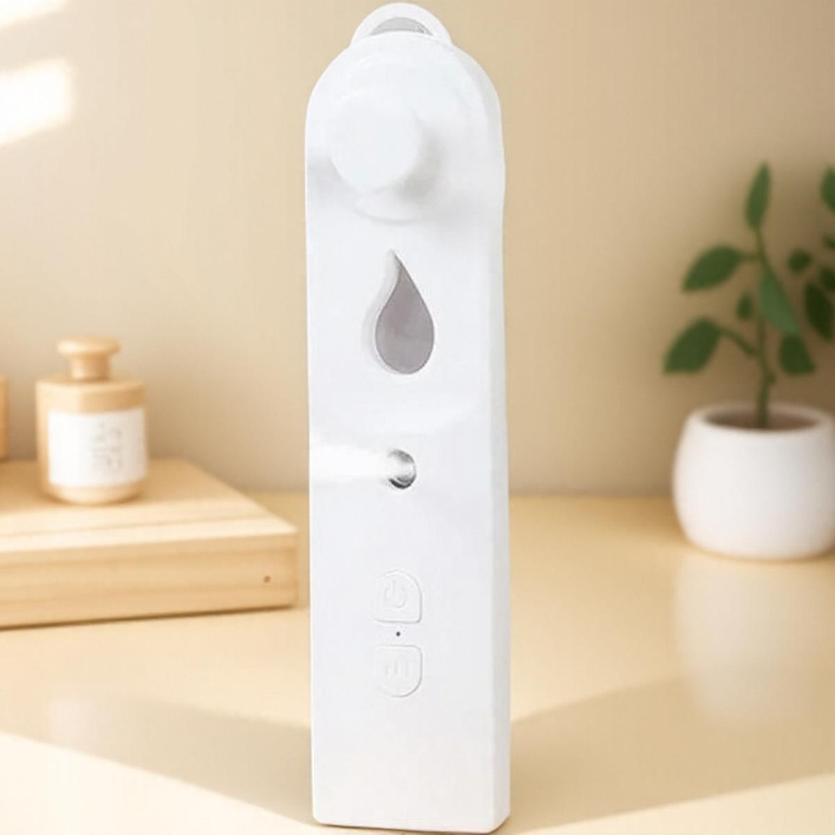 

Портативный мини-вентилятор-увлажнитель 2в1 с USB-подзарядкой, ручной вентилятор с распылением воды, парогенератор для лица, охладитель воздуха для домашнего использования белый