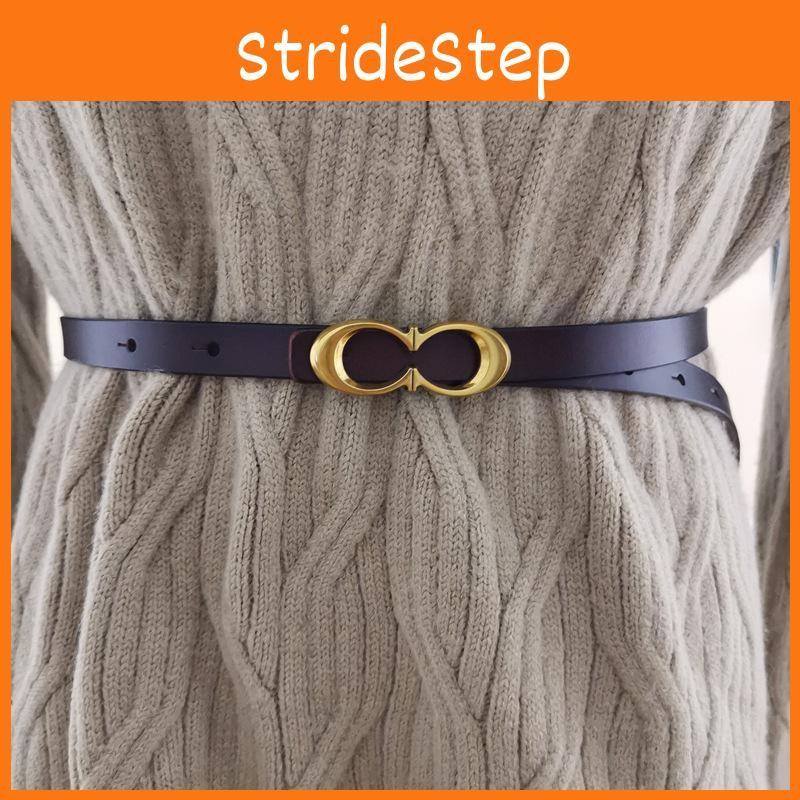 Leather Slim Women Waist Belt With Alloy Pin Buckle For Trendy Daily Outfits