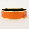 Hermes [Excellent Condition] GM Enamel Caleche Bangle Orange / goldUsed