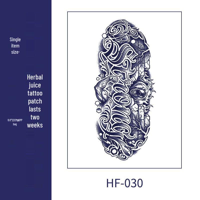 Waterproof Long-lasting European-American Herbal Arm Tattoo Sticker for Men