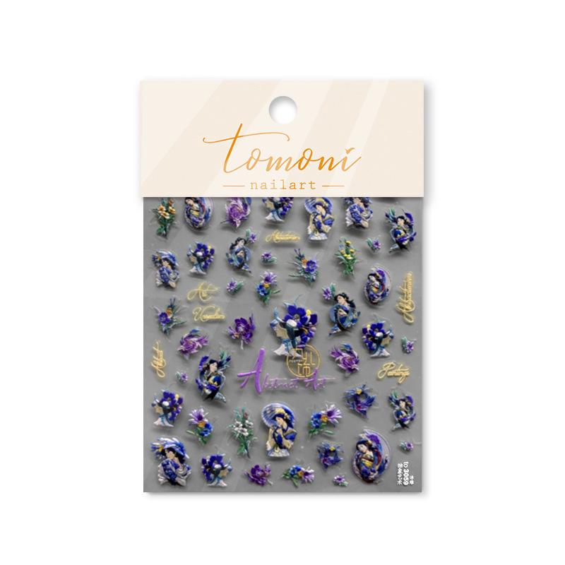 

Рельефные китайские сине-белые фарфоровые наклейки для ногтей. Изготовление своими руками креативных декоративных наклеек. to3059