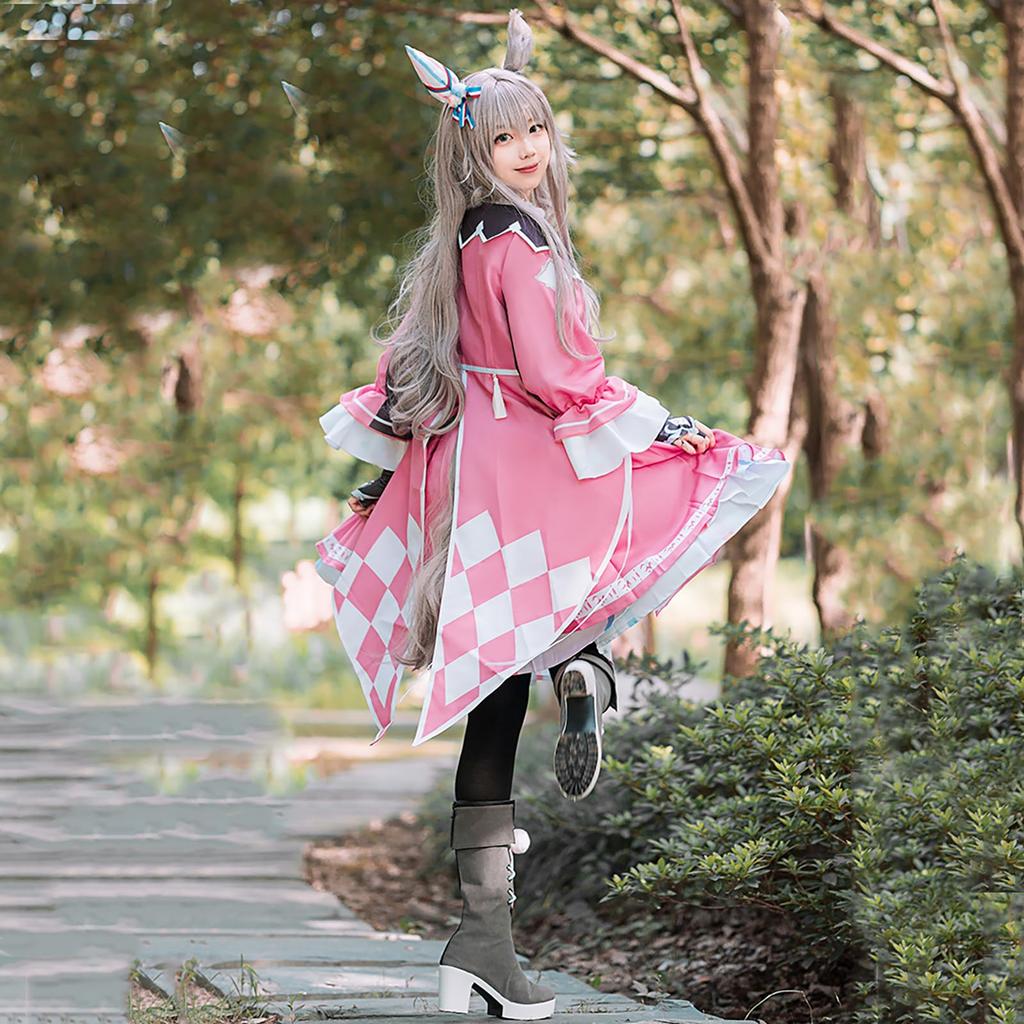 Uma Musume Wonder Acute Cosplay Halloween Anime Competizione Outfit Rosa [Milky Time]