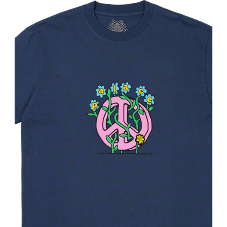 Palace Grower T-Shirt Navy Unisex Tops Blue P26TS088