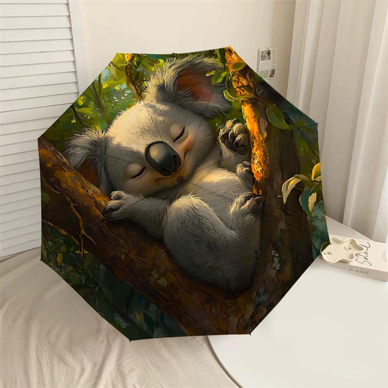 

1PC Koala Tree Umbrella-8-Rib Reinforced, Automatic Open, Lightweight & Durable, Fashion Accessory for Outdoor-L0367