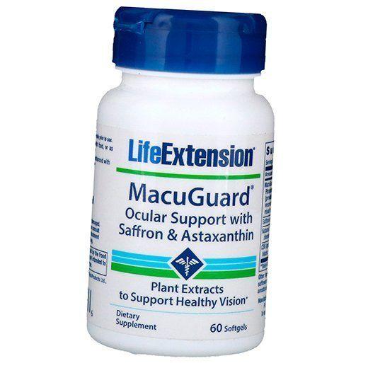 Vitamine für die Augen, MacuGuard Ocular Support mit Astaxanthin, Life Extension 60 Gelkapseln (71346014)