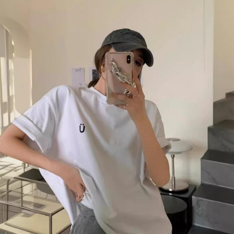 Summer Fashion Letter Printing Loose Casual Cotton T-shirt Women Short Sleeve Harajuku Style Pullover Top Tee