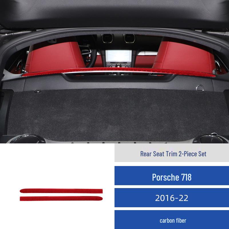 Porsche 718 2016-2022 Carbon Fiber Seat Rear Trim Strip Sticker