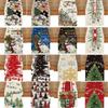 Festive Snowman Christmas Tree Table Runner Home Kitchen Dining Tablecloth for Party Decoration