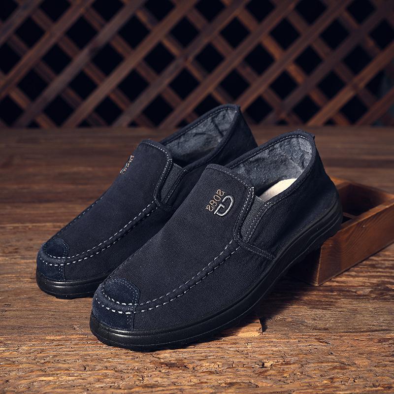 One-pedal Men's Shoes Summer New Breathable Lazy Men's Casual Canvas Shoes Old Beijing Cloth Shoes Men's