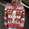 Mote for kvinner Juleprint Langermet Strikket Cardigan Knappejakke