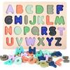 Wooden Puzzles for Toddlers, Kesletney Wooden Alphabet Number Shape Learning Puzzles for Kids, Preschool Educational Toys Gift for Boys Girls Ages 3