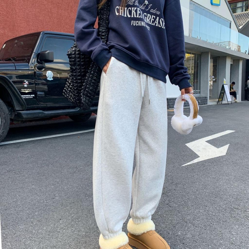 Winter Warmth Plus Velvet Thickened Leggings Harem Pants Women's Loose Casual Sports Pants Guard Pants