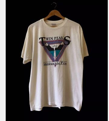 Vintage 1992 Twin Peaks Tshirt, White Short Sleeve Unisex Tshirt Reprint