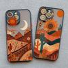 Mountain and Water Painting Phone Case For iPhone 11 12 Mini 13 Pro Max 17 16 Pro Max 14 15 Pro Max Plus Bumper Shockproof Cover