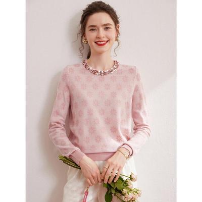 Bailuyu Women's Elegant Wool-Blend Knit Sweater