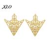 Alloy Shirt Embellishment 1 Pair Vintage Collar Clip, Hollow-Out Decoration Fixing Clip Triangle Brooch Pin for Men Women