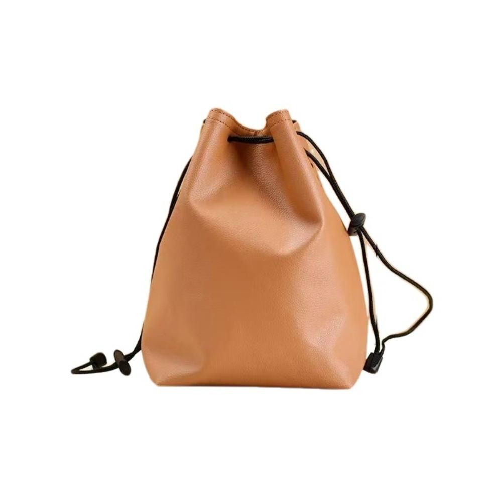 Sac de rangement pour appareil photo en cuir PU Anti-rayures Polyvalent Portefeuille à cordon de serrage Anti-poussière Antichoc Sac de rangement pour maquillage et rouge à lèvres